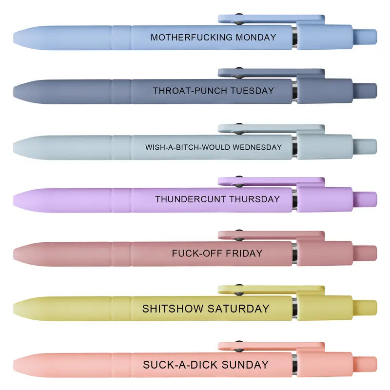 ð¥LAST DAY 55% OFF - Funny Daily Quote Pens (7-Pack)