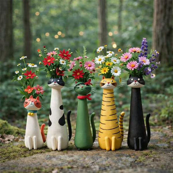 đ± Mother's Day Sale: 50% OFF - Cat Flower Vases â Artisan-Crafted & Full of Character