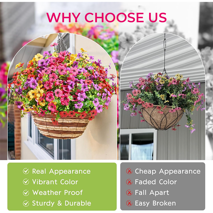 🔥 Last Day 50% OFF Realistic UV-Resistant Outdoor Flowers – Zero Maintenance