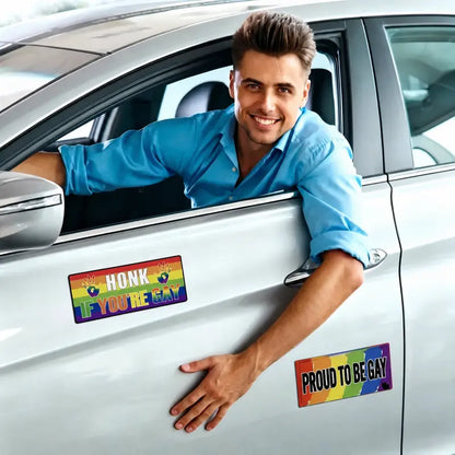 🌈 12-Piece Rainbow Car Magnet Set – Weatherproof & Paint-Safe