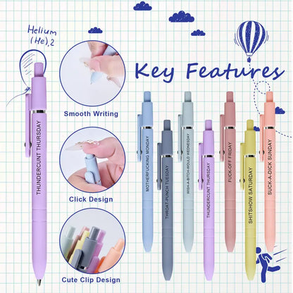 🔥LAST DAY 55% OFF - Funny Daily Quote Pens (7-Pack)