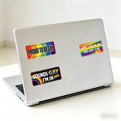 🌈 12-Piece Rainbow Car Magnet Set – Weatherproof & Paint-Safe