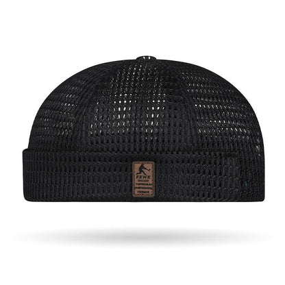 🔥Men’s Breathable Brimless Docker Hat – Lightweight Mesh Skull Cap for Summer Outdoor Wear