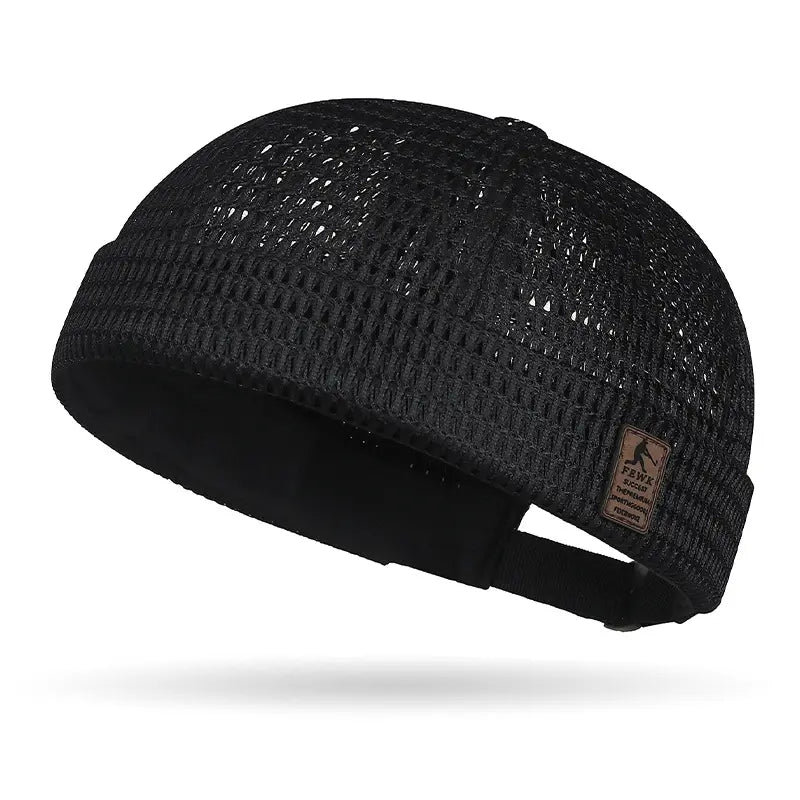 🔥Men’s Breathable Brimless Docker Hat – Lightweight Mesh Skull Cap for Summer Outdoor Wear