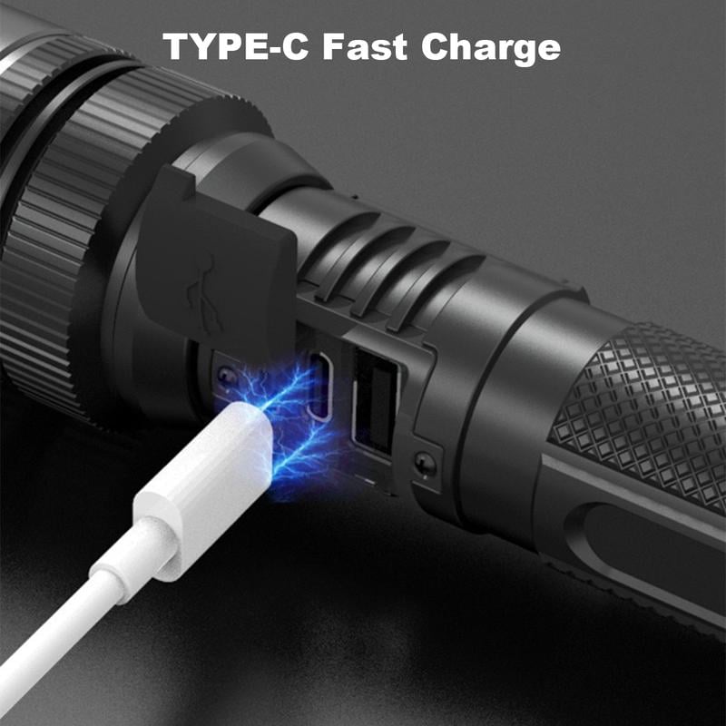 The Ultimate 2-in-1 Tactical Flashlight | Ultra-Bright & Power Bank 🔦