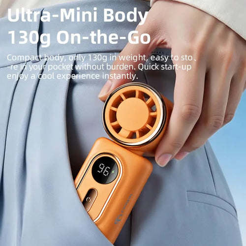 🌬️ Mini Portable Handheld Clip Fan – 3-in-1 Rechargeable 3000mAh Battery 🔋