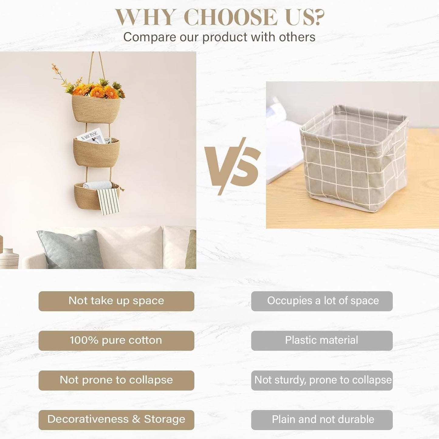 3-Tier Woven Storage Basket 🎁Last Day Promotion 49% OFF🔥