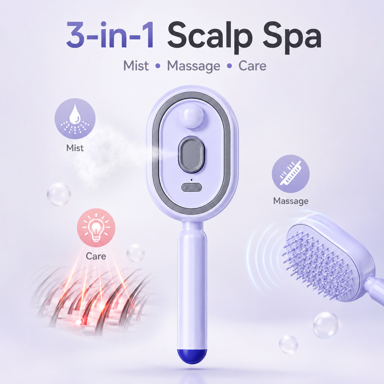 🌸 LAST DAY 50% OFF! ✨ Steam Mist Straightening Comb💨 Tame Frizz & Flyaways in Just One Pass ✨