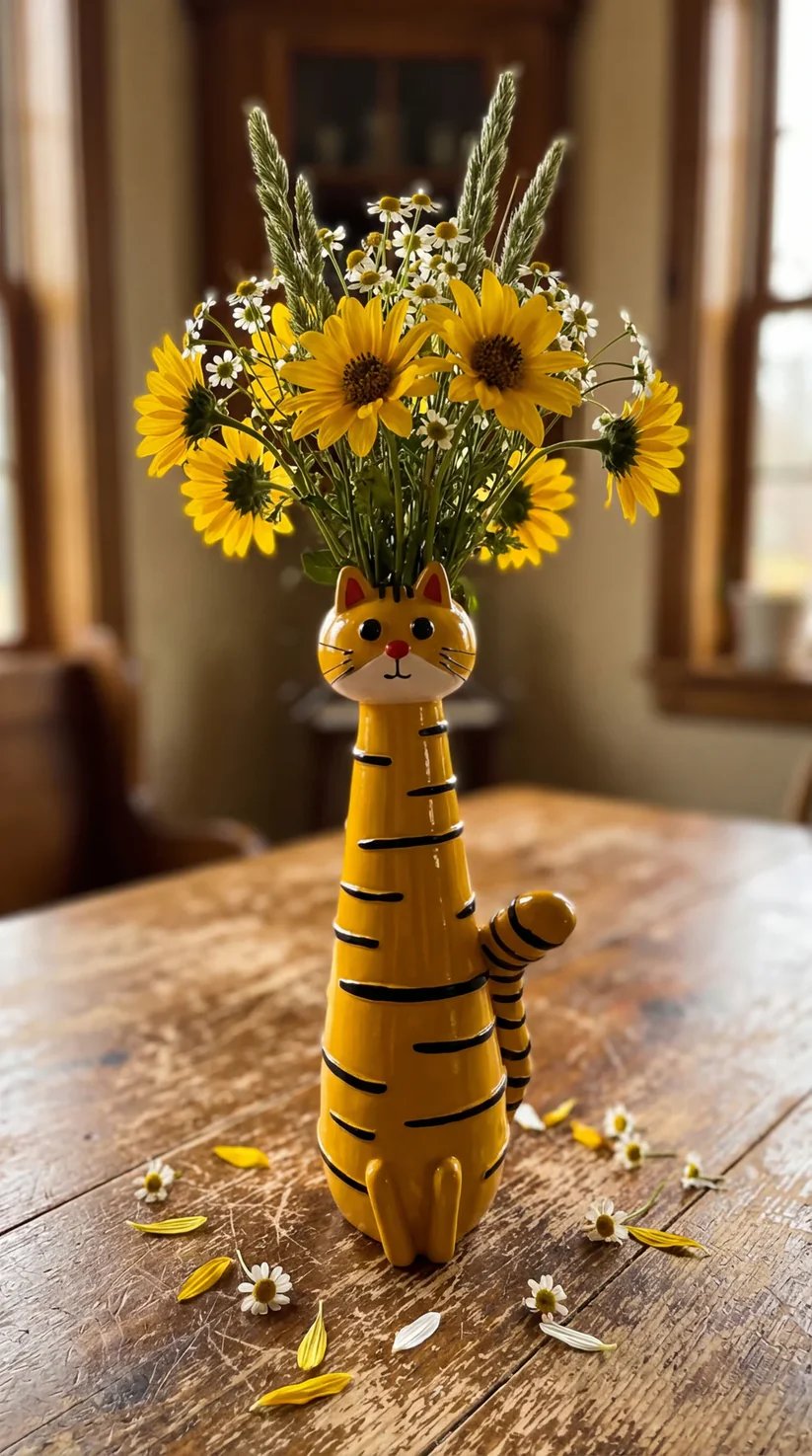 🐱 Mother's Day Sale: 50% OFF - Cat Flower Vases – Artisan-Crafted & Full of Character