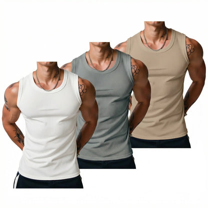⚡Hot Sales 49% OFF🔥Men's  Wide Strap Ribbed Tank Top