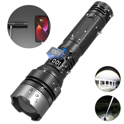 The Ultimate 2-in-1 Tactical Flashlight | Ultra-Bright & Power Bank 🔦
