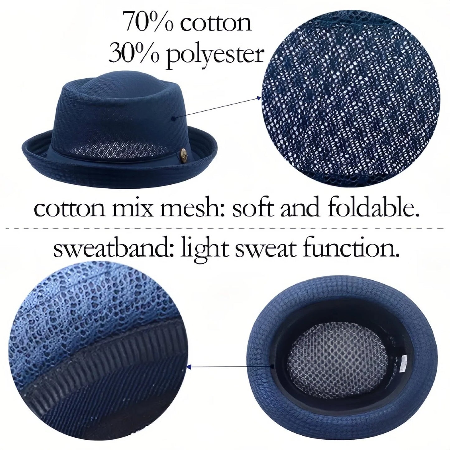 Pro-Series Breathable Mesh Pork Pie Hat