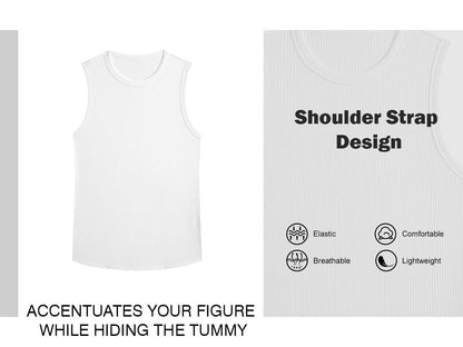 ⚡Hot Sales 49% OFF🔥Men's  Wide Strap Ribbed Tank Top