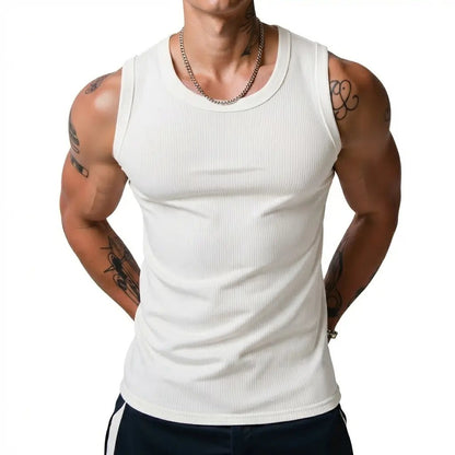 ⚡Hot Sales 49% OFF🔥Men's  Wide Strap Ribbed Tank Top
