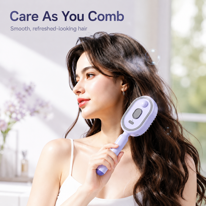 🌸 LAST DAY 50% OFF! ✨ Steam Mist Straightening Comb💨 Tame Frizz & Flyaways in Just One Pass ✨