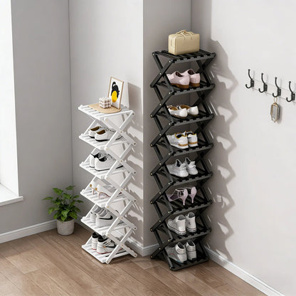 The 9-Tier No-Assembly Bamboo Rack !✨👟