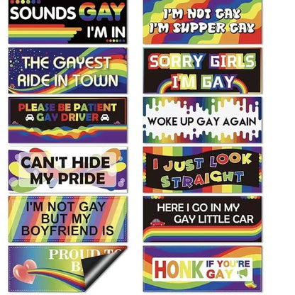 🌈 12-Piece Rainbow Car Magnet Set – Weatherproof & Paint-Safe