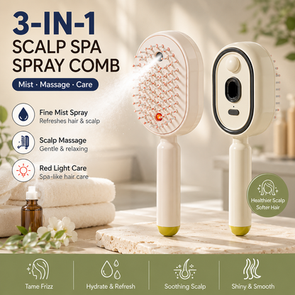🌸 LAST DAY 50% OFF! ✨ Steam Mist Straightening Comb💨 Tame Frizz & Flyaways in Just One Pass ✨