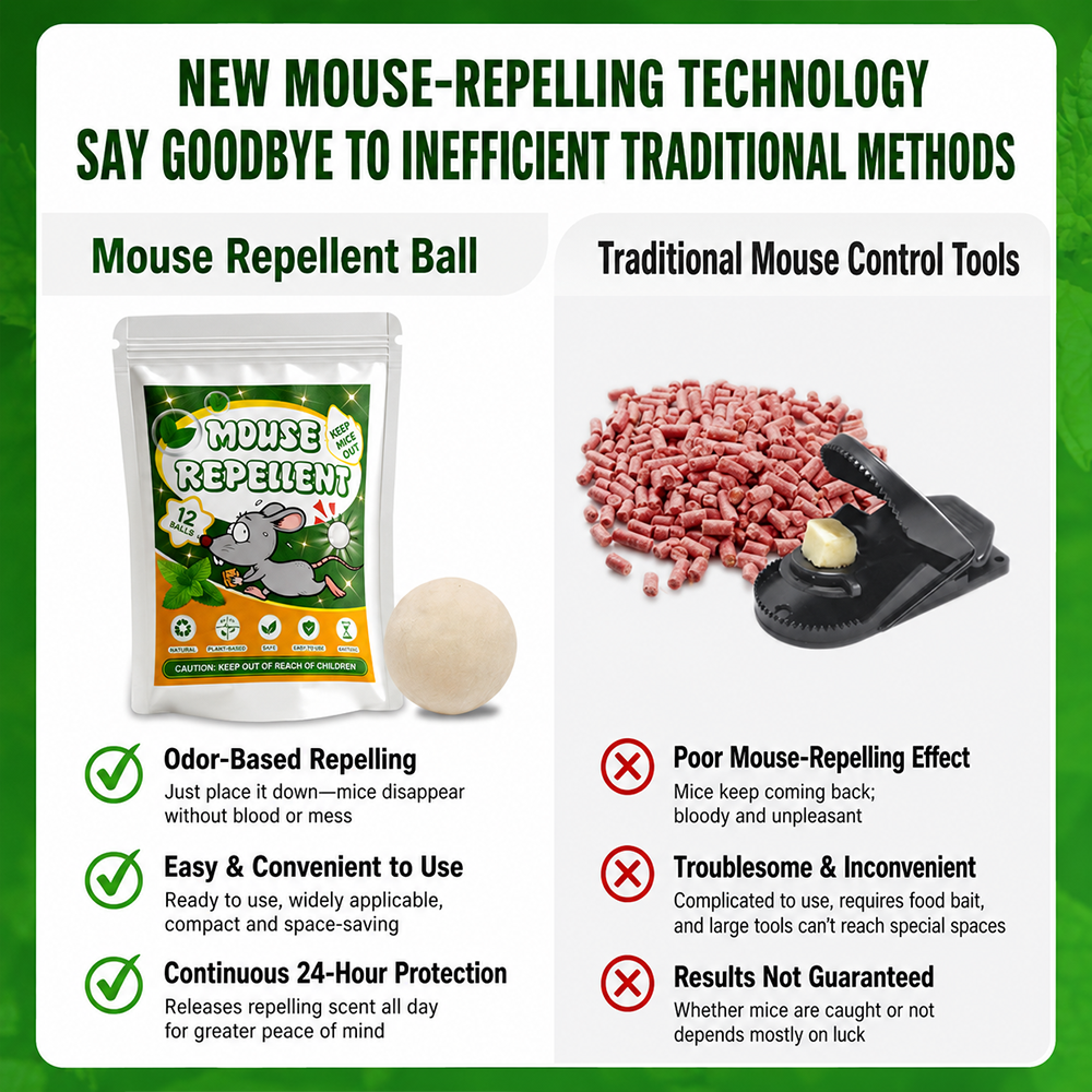 🔥New natural plant-based essential oil paper balls for repelling mice and insects—effective for up to 60 days