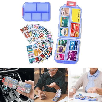 🌸Mother's Day Sale 50% OFF🔥Travel Pill Organizer Box (161 Labels for Customization)