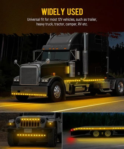 🔥LAST DAY 55% OFF - 3/4 Inch LED Amber Watermelon Side Marker Light