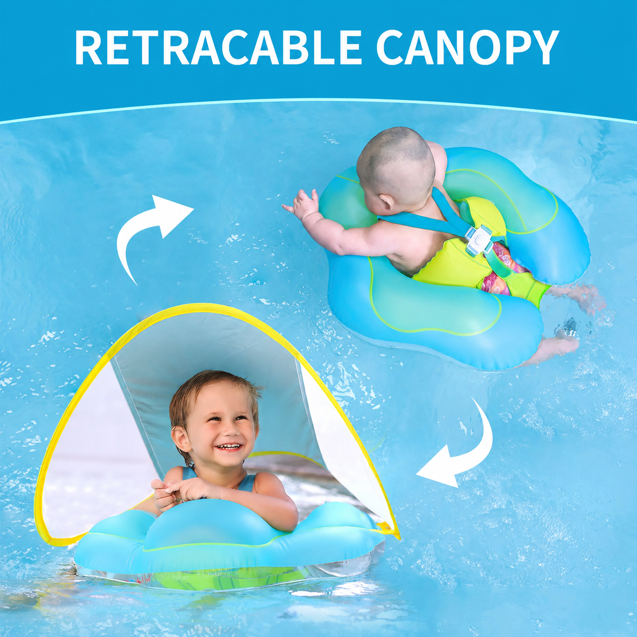 🏖️✨ Baby Swim Float with Safety Seat – Perfect for Water Play🔥