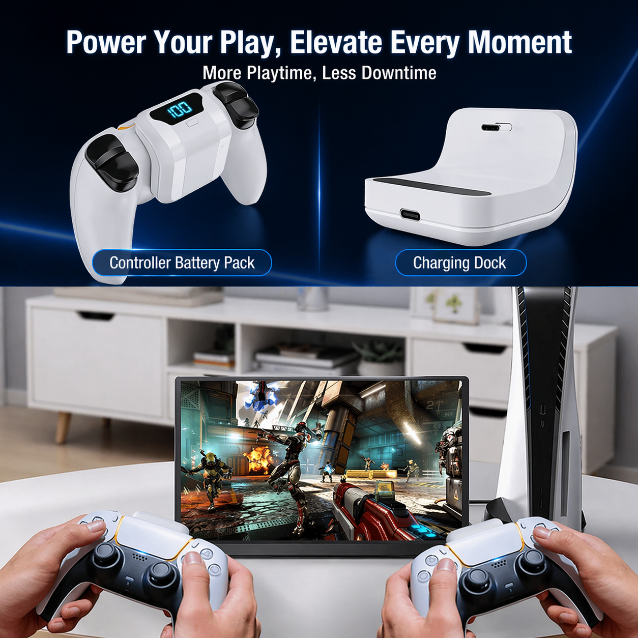 🔥LAST DAY 55% OFF - 1800mAh PS5 DualSense Power Bank