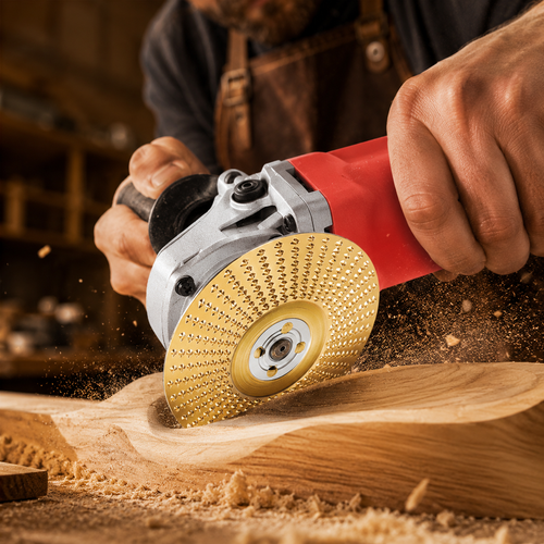 🔥 Wood Shaping Disc for Angle Grinder – Fast-Cut Carbon Steel Carving Wheel