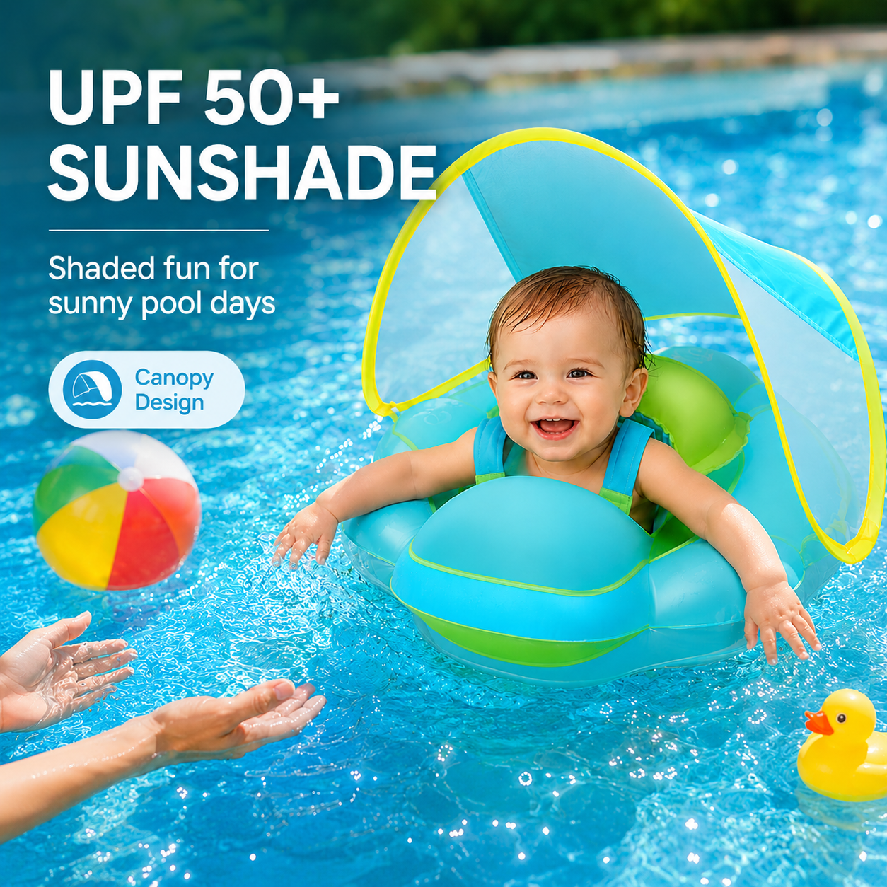 🏖️✨ Baby Swim Float with Safety Seat – Perfect for Water Play🔥