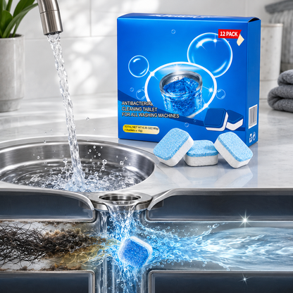 💥🫧Drain Cleaning Tablets 12 Pack For Sinks, Showers & Washing Machines🧼