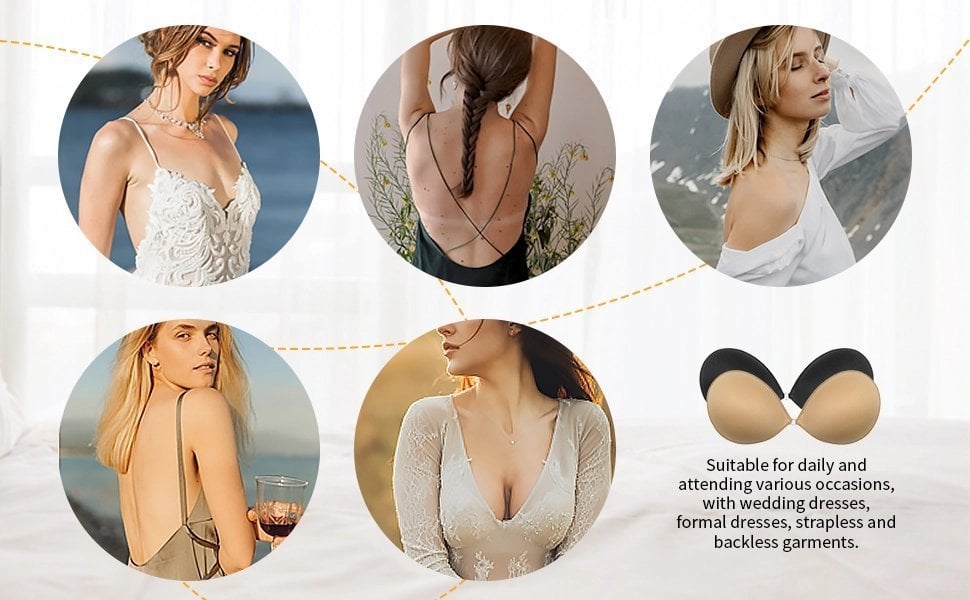 🎁Last Day Promotion 49% OFF🔥 Puff Push-up Sticky Bra - Waterproof & Reusable Invisible Lift Bra