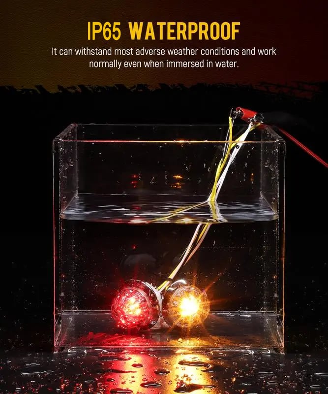 🔥LAST DAY 55% OFF - 3/4 Inch LED Amber Watermelon Side Marker Light
