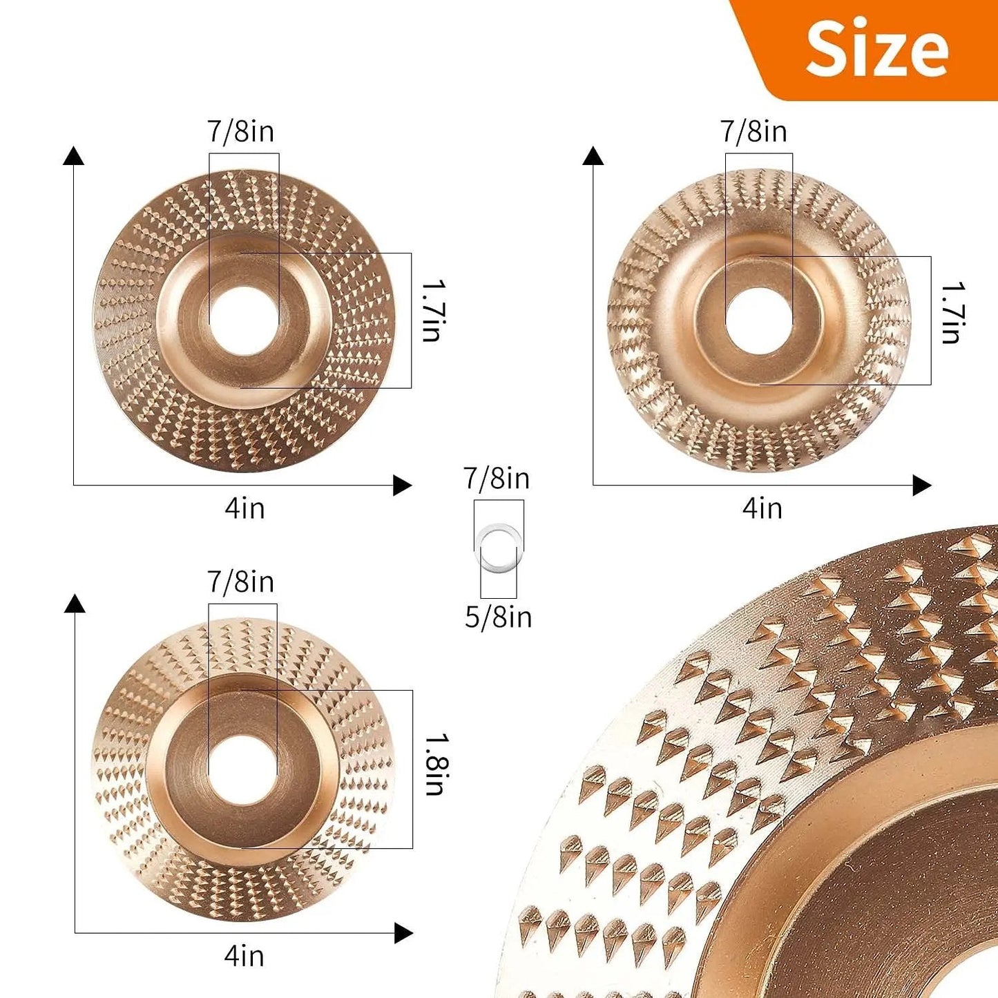VeroShaper™ Pro-Series 3-Piece Wood Carving & Shaping Disc Set ✦ Industrial-Grade Carbon Steel 🛡️✨