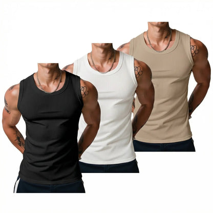 ⚡Hot Sales 49% OFF🔥Men's  Wide Strap Ribbed Tank Top