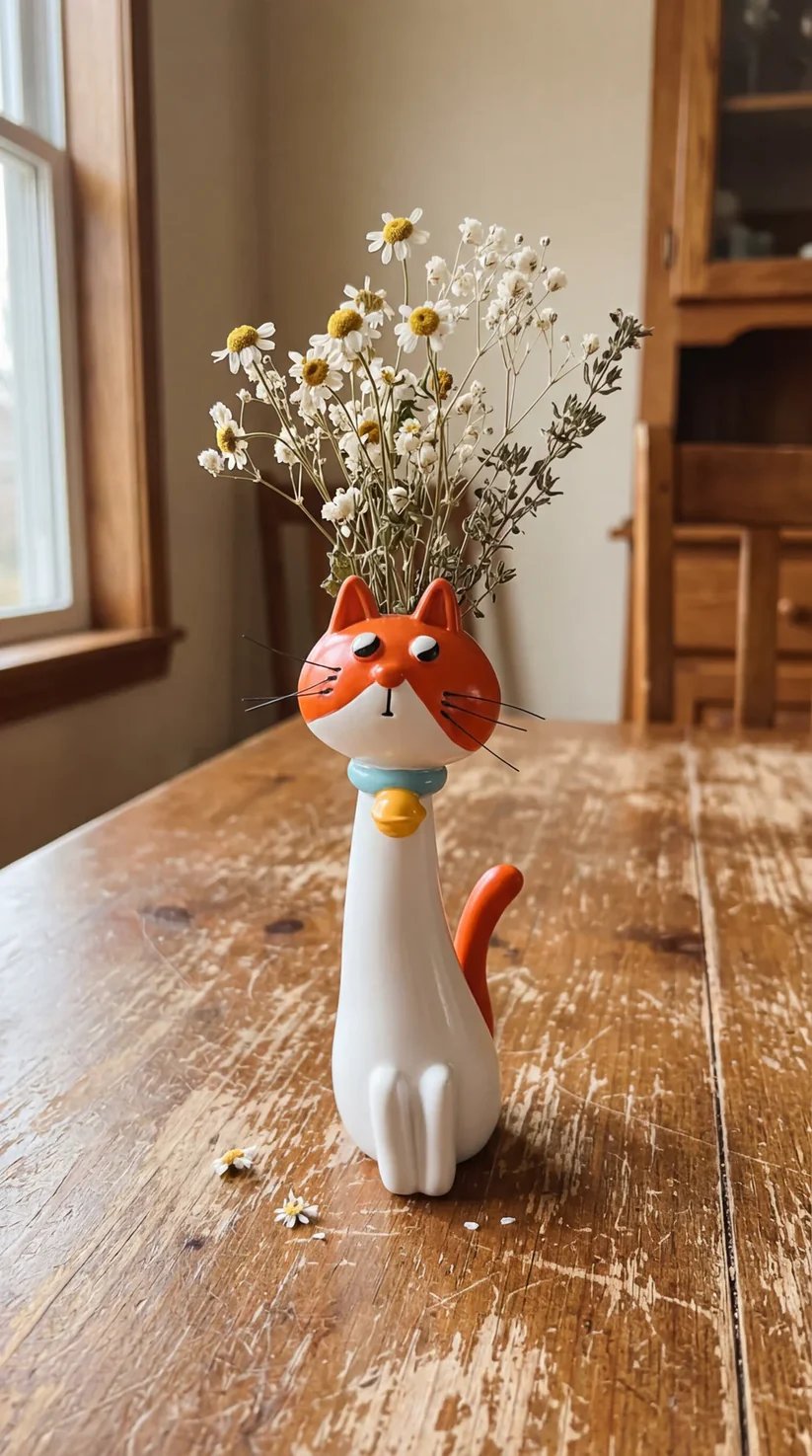 🐱 Mother's Day Sale: 50% OFF - Cat Flower Vases – Artisan-Crafted & Full of Character