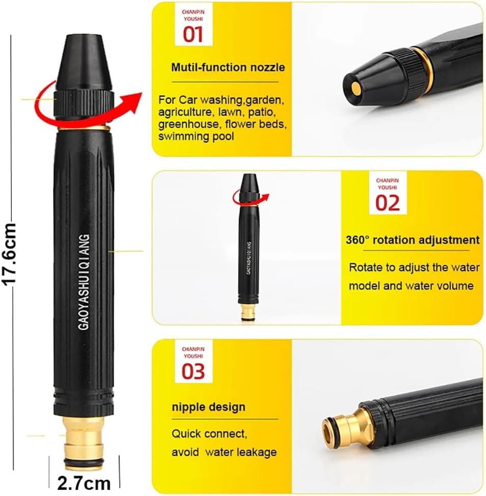 VeroBlast™ Pro-Series High-Pressure Power Washer | Industrial-Strength Metal Water Gun
